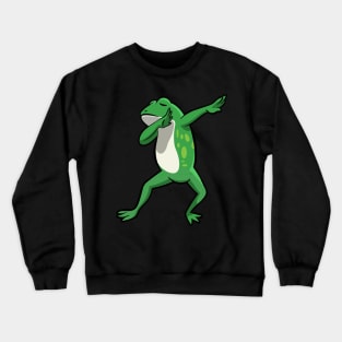 Funny kids design frog dabbing Crewneck Sweatshirt